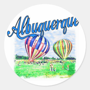 Albuquerque Balloons Runder Aufkleber