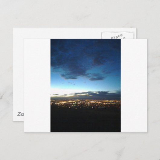 Albuquerque bei Nacht Postkarte (Vorne/Hinten)