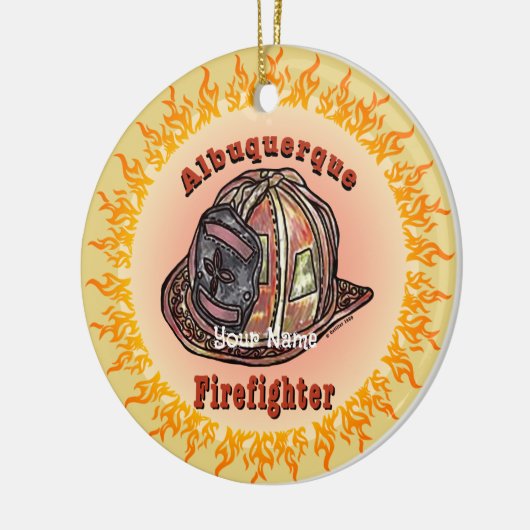 Albuquerque Firefighter Keramik Ornament (Links)