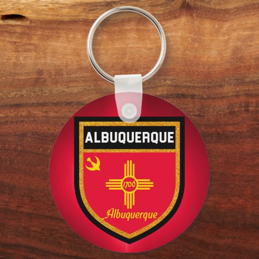 Albuquerque-Flagge Schlüsselanhänger (Vorderseite)