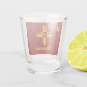 Albuquerque-Flagge Schnapsglas (Rückseite)