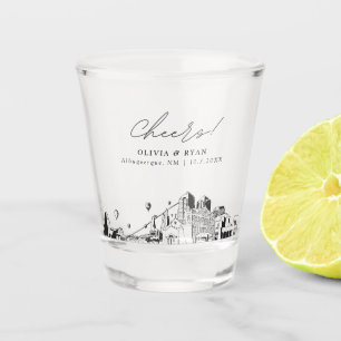 Albuquerque Gastgeschenk Hochzeit Personalisiert C Schnapsglas