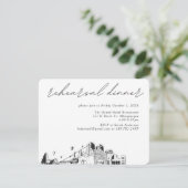 Albuquerque Hochzeit Elegantes Probe Dinner Begleitkarte (Stehend Vorderseite)