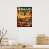 Albuquerque Hot Air Ballon Sunrise Poster (Küche)