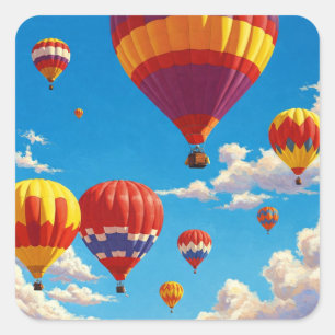 Albuquerque International Balloon Fiesta Quadratischer Aufkleber