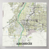 Albuquerque-Karte Poster (Vorne)