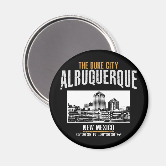 Albuquerque Magnet (Vorderseite/Rückseite)