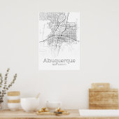 Albuquerque Map - New Mexico - City Map Poster (Küche)