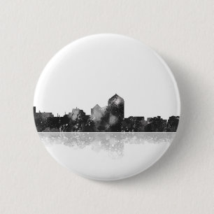 ALBUQUERQUE, Nanometer-SKYLINE - runder Knopf Button