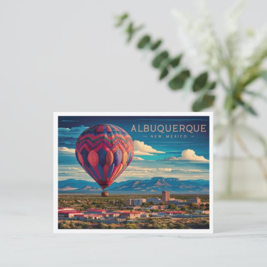 Albuquerque New Mexico a Hot Air Balloons Postkarte (Stehend Vorderseite)