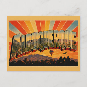 Albuquerque New Mexico Berge Fluss Wüstenkunst Postkarte