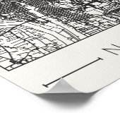 Albuquerque New Mexico Charcoal City Map Poster  (Ecke)