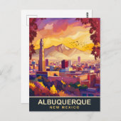 Albuquerque, New Mexico, City Skyline, Reisen Postkarte (Vorne/Hinten)