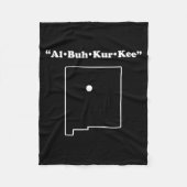 Albuquerque New Mexico Funny Phonetic Gag Gift  Fleecedecke (Vorderseite)