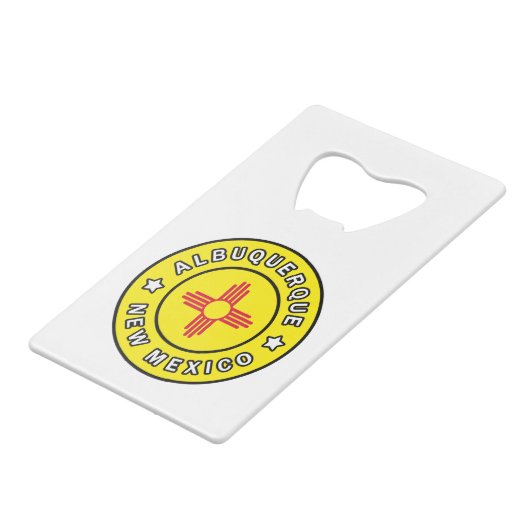 Albuquerque New Mexico Geldbeutel Flaschenöffner (Vorderseite Schrägansicht)