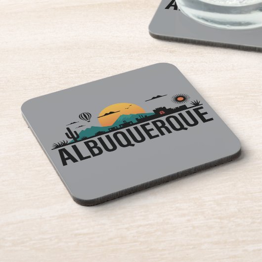 Albuquerque New Mexico Getränkeuntersetzer (Linke Seite)