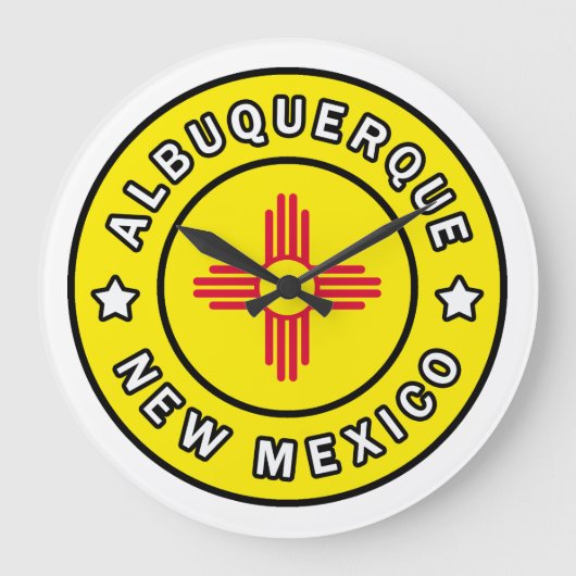 Albuquerque New Mexico Große Wanduhr (Vorderseite)