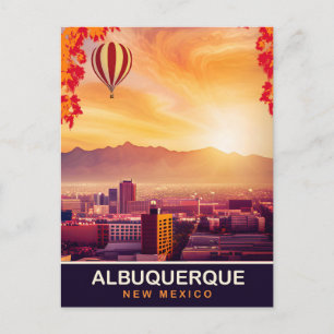 Albuquerque, New Mexico, Heißluftballon, Reise Postkarte