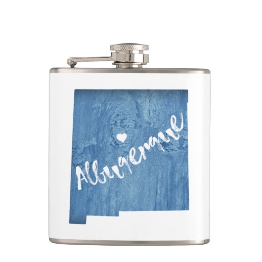 Albuquerque New Mexico Holzkörner Flachmann (Vorderseite)