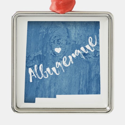 Albuquerque New Mexico Holzkörner Ornament Aus Metall (Vorne)