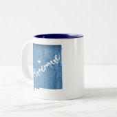 Albuquerque New Mexico Holzkörner Zweifarbige Tasse (Vorderseite Links)