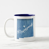Albuquerque New Mexico Holzkörner Zweifarbige Tasse (Links)
