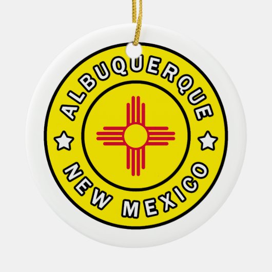 Albuquerque New Mexico Keramik Ornament (Vorne)
