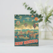 Albuquerque, New Mexico mit einem Heißluftballon Postkarte (Stehend Vorderseite)