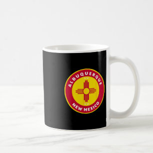 Albuquerque New Mexico Nm Zia-Flagge Stolz Dge Sou Kaffeetasse