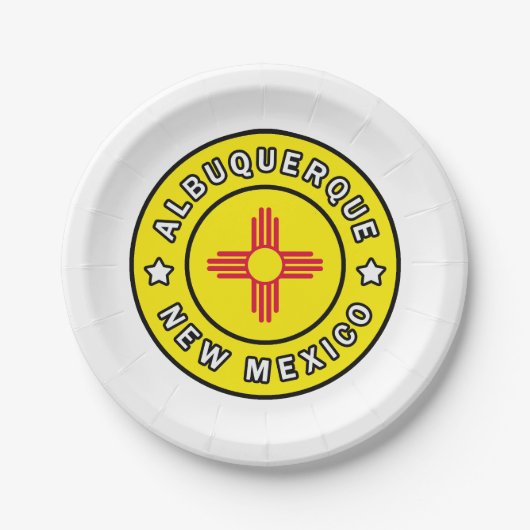 Albuquerque New Mexico Pappteller (Vorderseite)