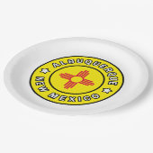 Albuquerque New Mexico Pappteller (Schrägansicht)