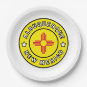 Albuquerque New Mexico Pappteller (Vorderseite)
