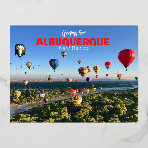 Albuquerque New Mexico Postkarte Heißluftballons