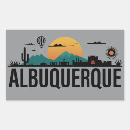 Albuquerque New Mexico Rechteckiger Aufkleber