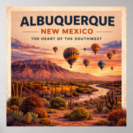 Albuquerque New Mexico Reiseandenken Poster