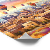 Albuquerque New Mexico Reisen Orte Aquarell Poster (Ecke)