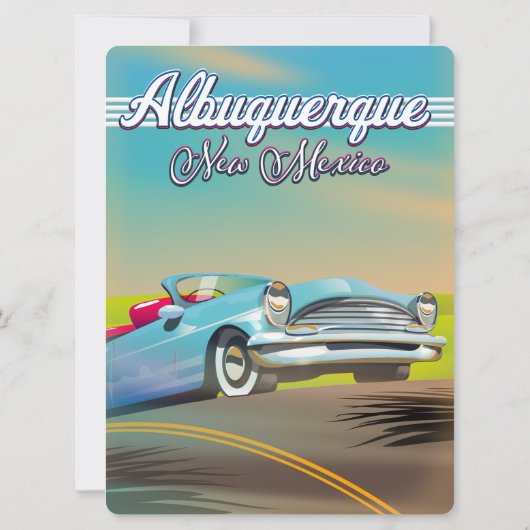 Albuquerque New Mexico Reiseplakat. (Rückseite)