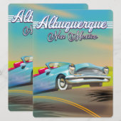 Albuquerque New Mexico Reiseplakat. (Vorne/Hinten)