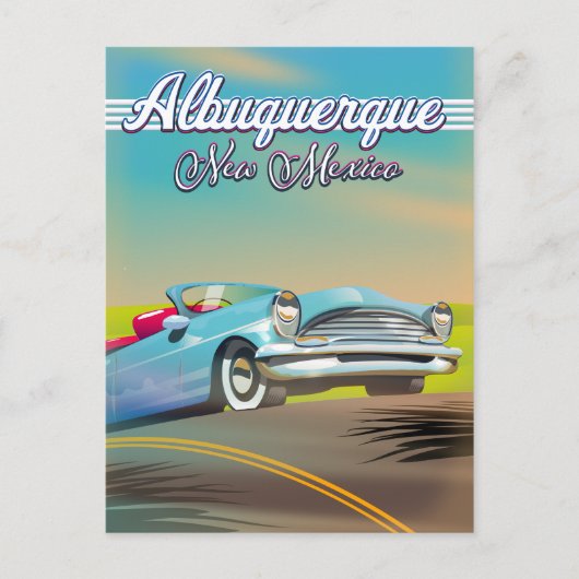 Albuquerque New Mexico Reiseplakat Postkarte (Vorderseite)
