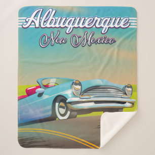 Albuquerque New Mexico Reiseplakat. Sherpadecke
