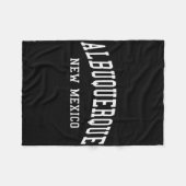 Albuquerque - New Mexico - Retro-Design - Klick Fleecedecke (Vorderseite (Horizontal))