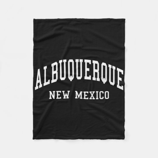 Albuquerque - New Mexico - Retro-Design - Klick Fleecedecke (Vorderseite)