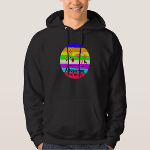 Albuquerque New Mexico Retro Vintag Sunset Hot Ai Hoodie
