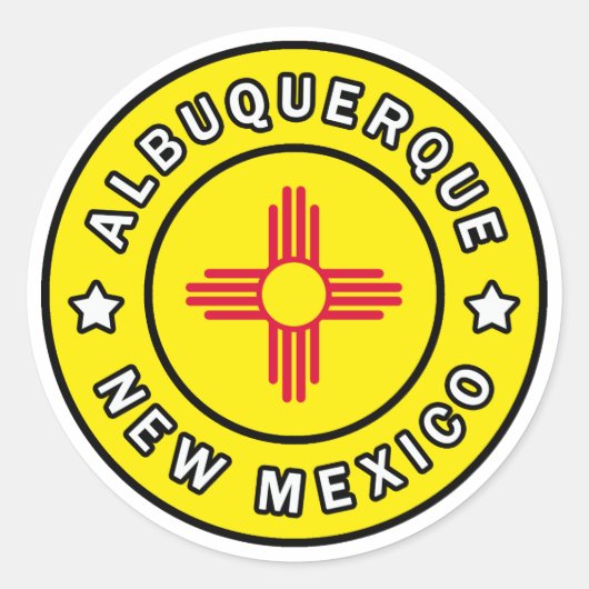 Albuquerque New Mexico Runder Aufkleber (Vorderseite)