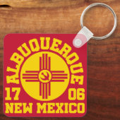 Albuquerque, New Mexico Schlüsselanhänger (Rückseite)