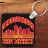 Albuquerque, New Mexico Schlüsselanhänger (Rückseite)