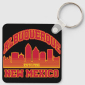 Albuquerque, New Mexico Schlüsselanhänger (Rückseite)