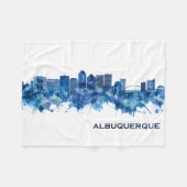 Albuquerque New Mexico Skyline Blue Fleecedecke (Vorderseite (Horizontal))