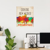 Albuquerque New Mexico Skyline-SG Poster (Heimbüro)