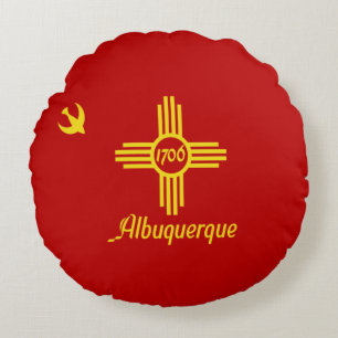Albuquerque (New Mexico) Stadt-Flagge Rundes Kissen